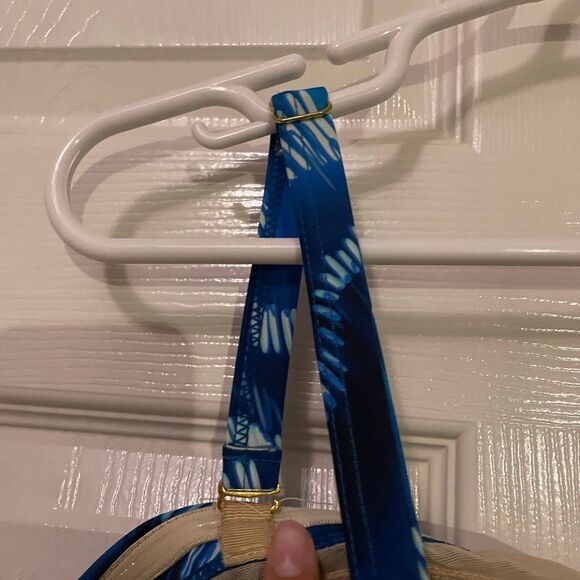 Swimsuits For All Size 18 Tankini Bikini Swimwear Top Blue White Plus Size - Picture 7 of 10